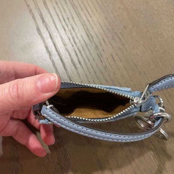 Coach Light Blue Mini Keychain Bag - Picture 5 of 5